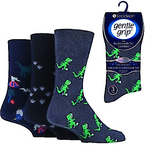 Gentle Grip Fun Feet Socks Dinosauria